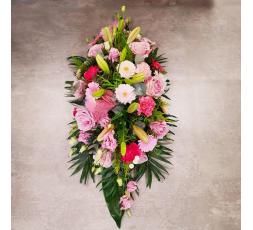 Raquette de fleurs rose