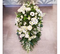 Raquette de fleurs blanc et vert