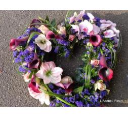 Cœur dans les tons "parme" 