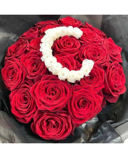 Bouquet de roses rouges sur-mesure