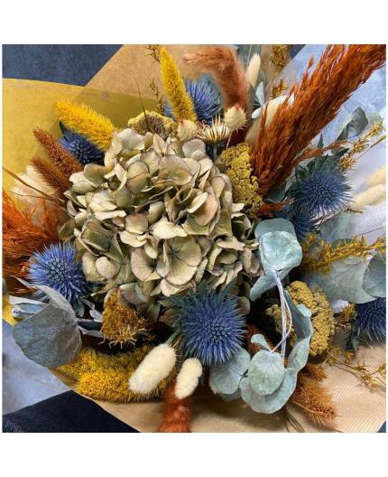 Bouquet de fleurs séchées - Hortensia