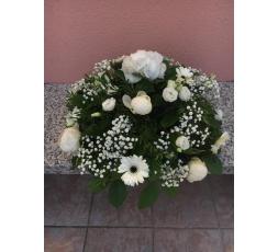 Coussin de deuil Blanc et vert