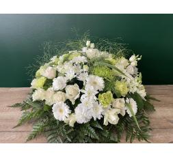 Coussin de deuil Blanc et vert