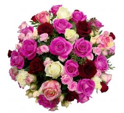 Coussin de deuil en roses