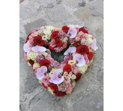 cœur ajouré multicolore