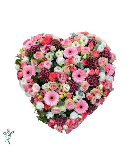 Coeur de deuil ROSE et PARME