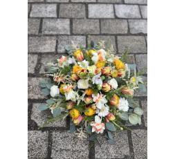 Coussin rond coloré