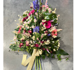 Raquette de fleurs - Blanc et vert