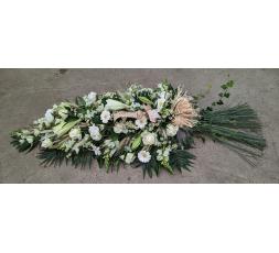 Composition de deuil blanc et vert