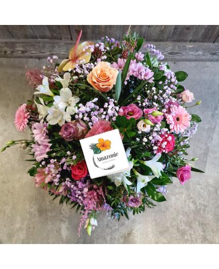 Coussin de deuil rose