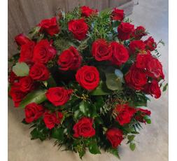 Coussin de deuil rouge intense