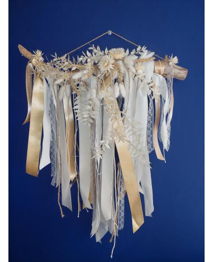 ATTRAPE REVES DORE ET BLANC