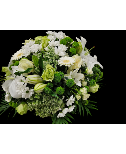 Coussin de deuil Blanc et vert