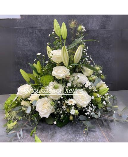 Devant de tombe Blanc