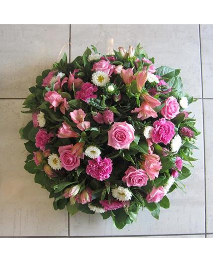 Coussin de deuil tons roses