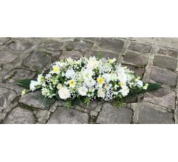 Composition de deuil blanc et vert