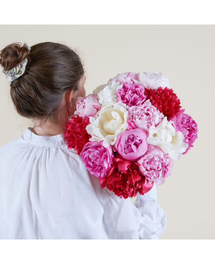 Brassée de pivoines variées