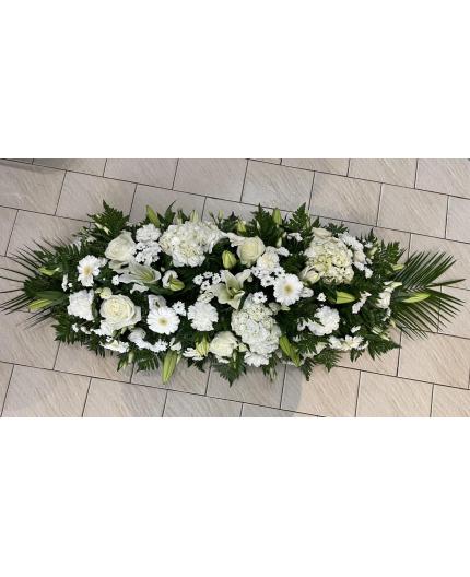 Composition de deuil blanc et vert