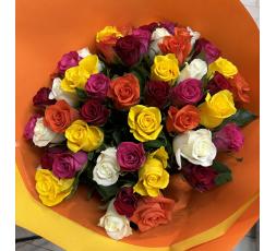 Bouquet de roses variées 