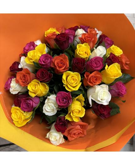 Bouquet de roses variées 