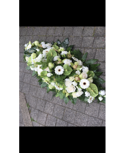 Raquette de fleurs - Blanc et vert