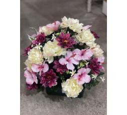 Fleurs artificielles, à base d'hibiscus de dahlia et de pivoine