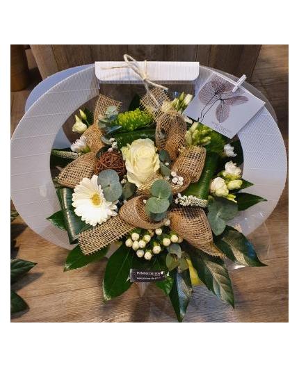 Bouquet rond blanc 3