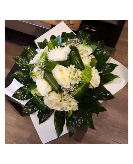 bouquet rond blanc 4