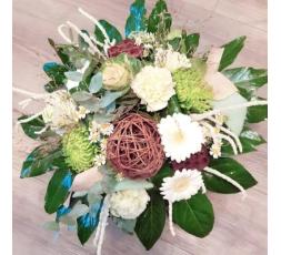 Bouquet rond blanc 5