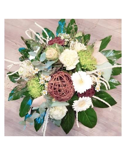 Bouquet rond blanc 5