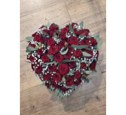 Coeur de roses rouges 