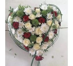 Coeur blanc, vert