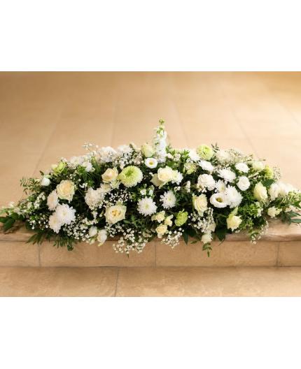 Composition de deuil blanc et vert