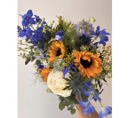 Bouquet Azur & Soleil (SANS reserve d'eau)