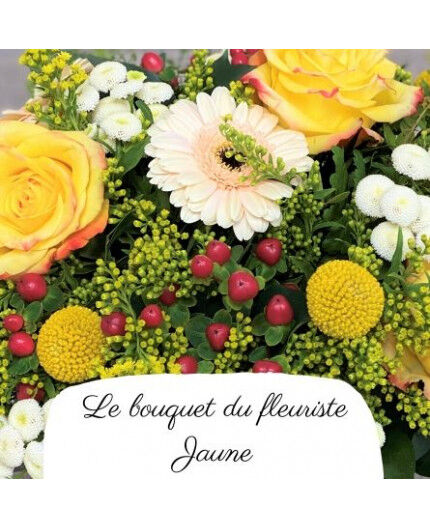 Bouquet du fleuriste - dans les couleurs de Jaune orangée