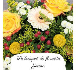 Bouquet du fleuriste - dans les couleurs Jaune