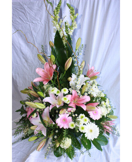 Coupe conique - rose et blanc