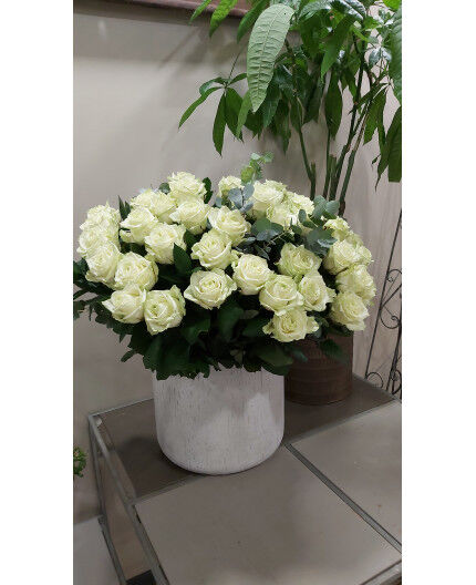 Bouquet de roses Blanches