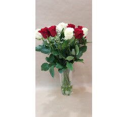 Bouquet de roses et son vase