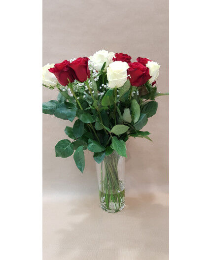 Bouquet de roses et son vase