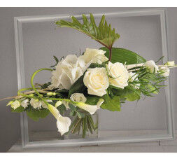 Bouquet fagot blanc et vert