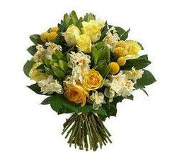 Bouquet rond jaune