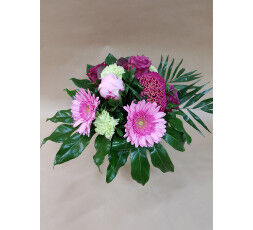 Bouquet rond camaïeu rose