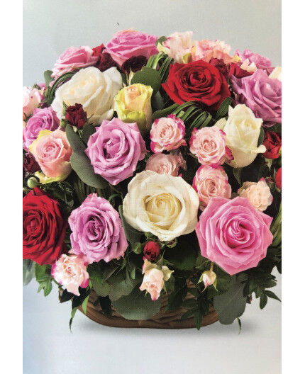 Coussin rond de roses