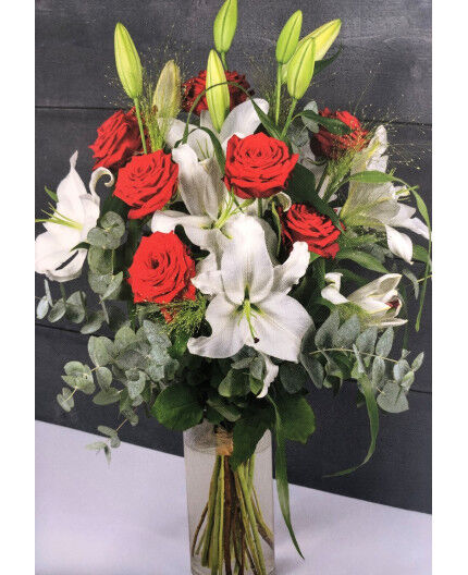 Bouquet de lys et roses 
