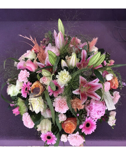 Coussin rond de fleurs