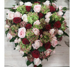 COEUR VERT ROSE ET ROUGE