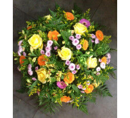 coussin jaune/orangé