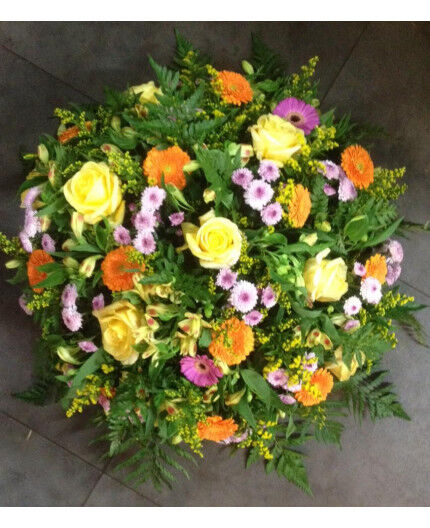 coussin jaune/orangé