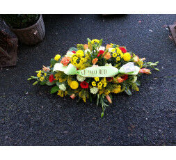 gerbe de deuil colorée